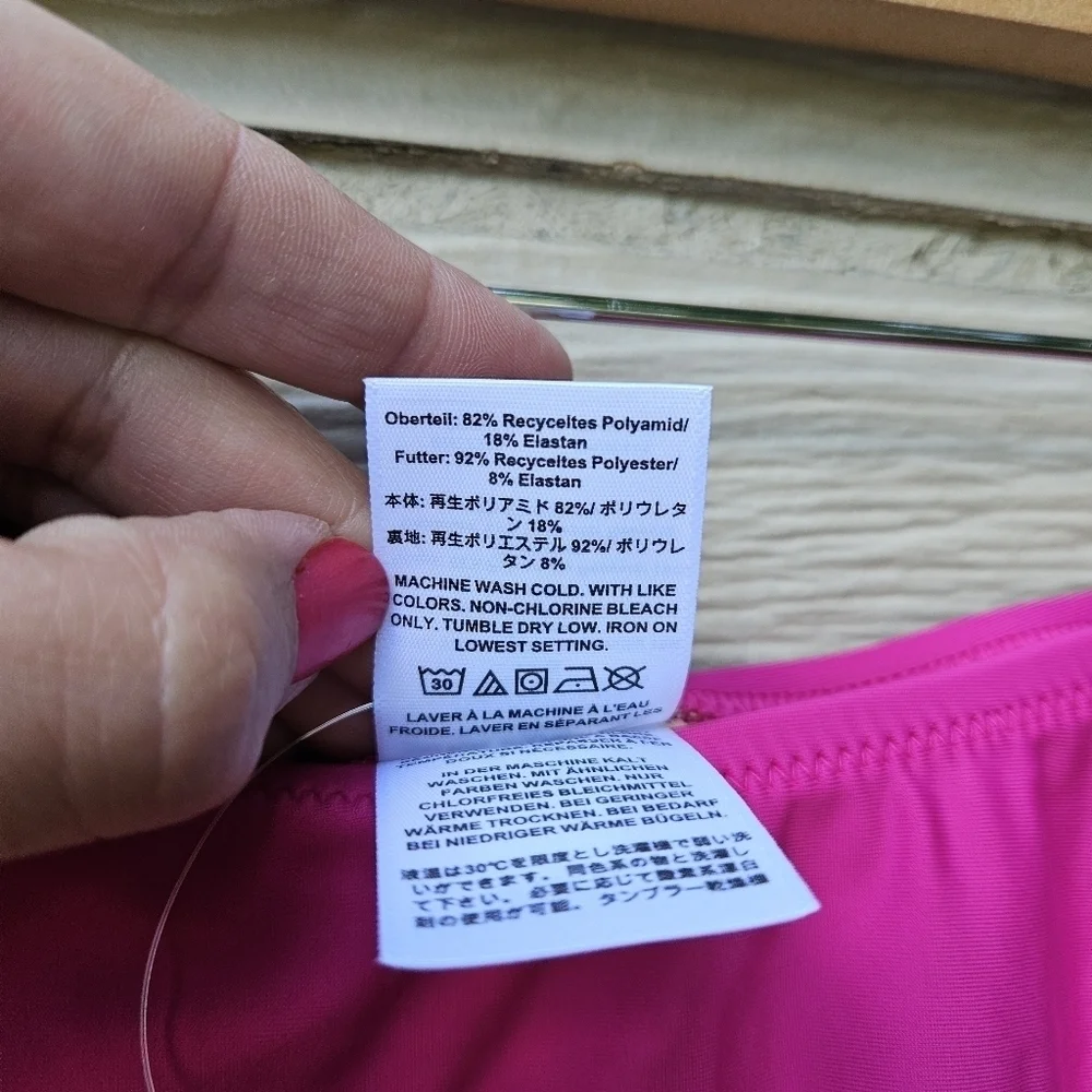 NWT J. Crew hot pink Heritage 1989 high-leg bikini bottom small